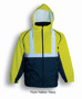 Picture of Bocini Unisex Adult Hi-Vis 3 In 1 Jacket Withreflective Tape SJ0642