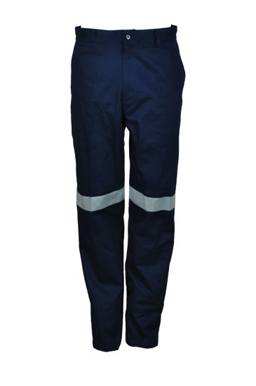 Picture of Bocini Unisex Adult Cotton Drill Work Pants Withreflective Tape WK1234