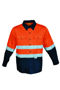 Picture of Bocini Unisex Adult Hi-Vis Long Sleeve Cotton Drill Shirtwith Reflective Tape SS1232