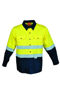 Picture of Bocini Unisex Adult Hi-Vis Long Sleeve Cotton Drill Shirtwith Reflective Tape SS1232